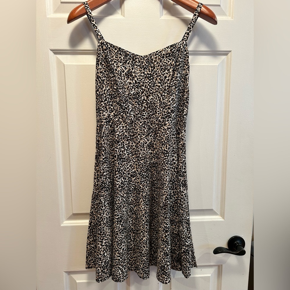 Old Navy Animal Print Spaghetti Strap A-Line Dress, Size S